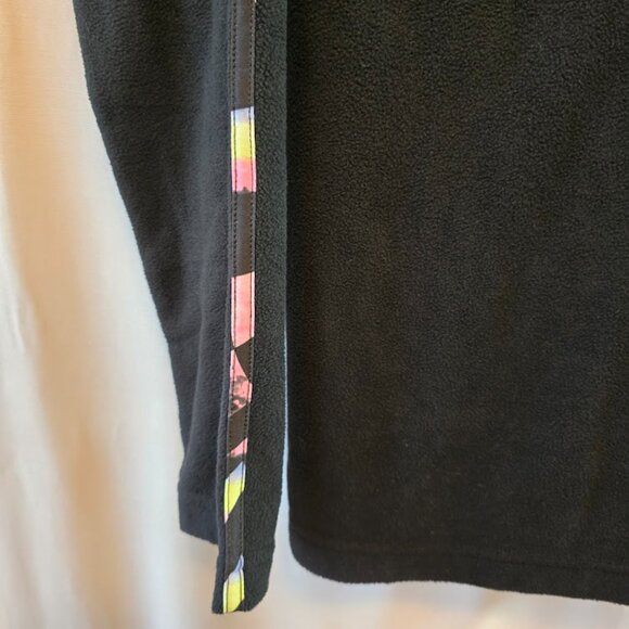 SPYDER WOMENS BLACK FLEECE PULLOVER  ZIP T NECK LONG SLEEVE SIZE XL NEON - Picture 5 of 10